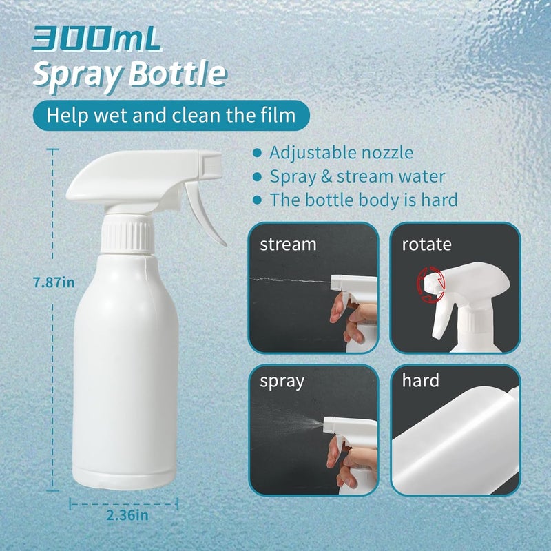 Kpdnjro The Five Piece Film Set Includes A Felt Scraper And An Additional Felt, A Carving Knife And Five Additional Blades, And A 300ml Spray Bottle. Suitable For Glass Coloring Film, Car Window Film. - Image 5